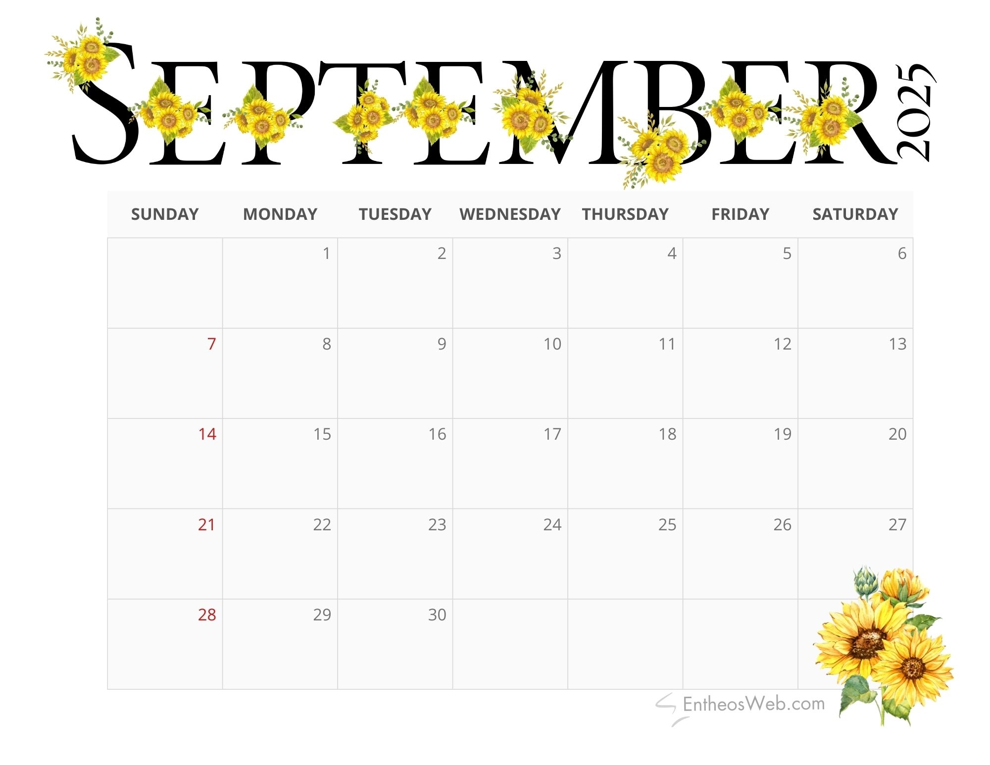 September 2025 Calendar Ideas
