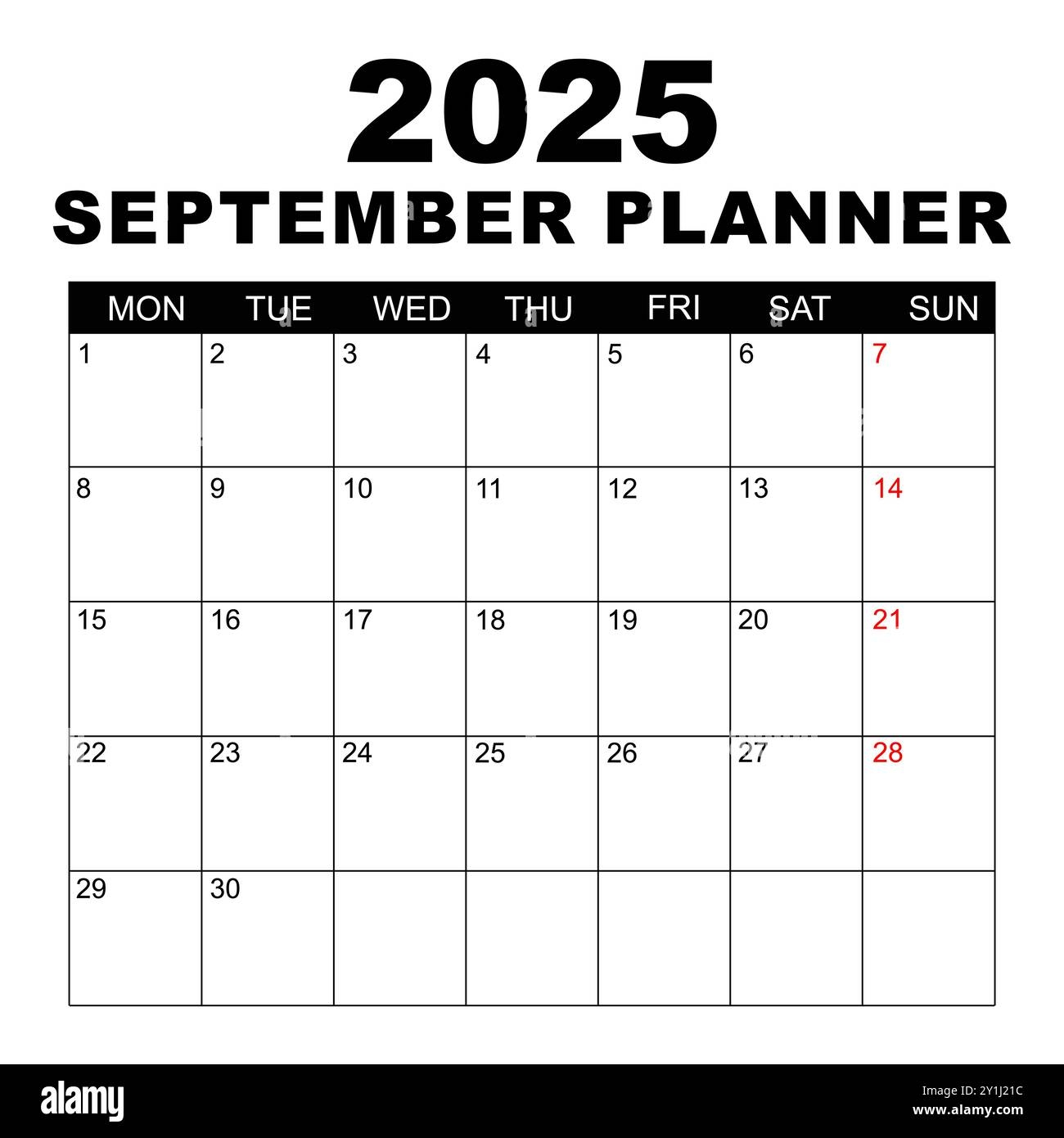Calendar Page For September 2025