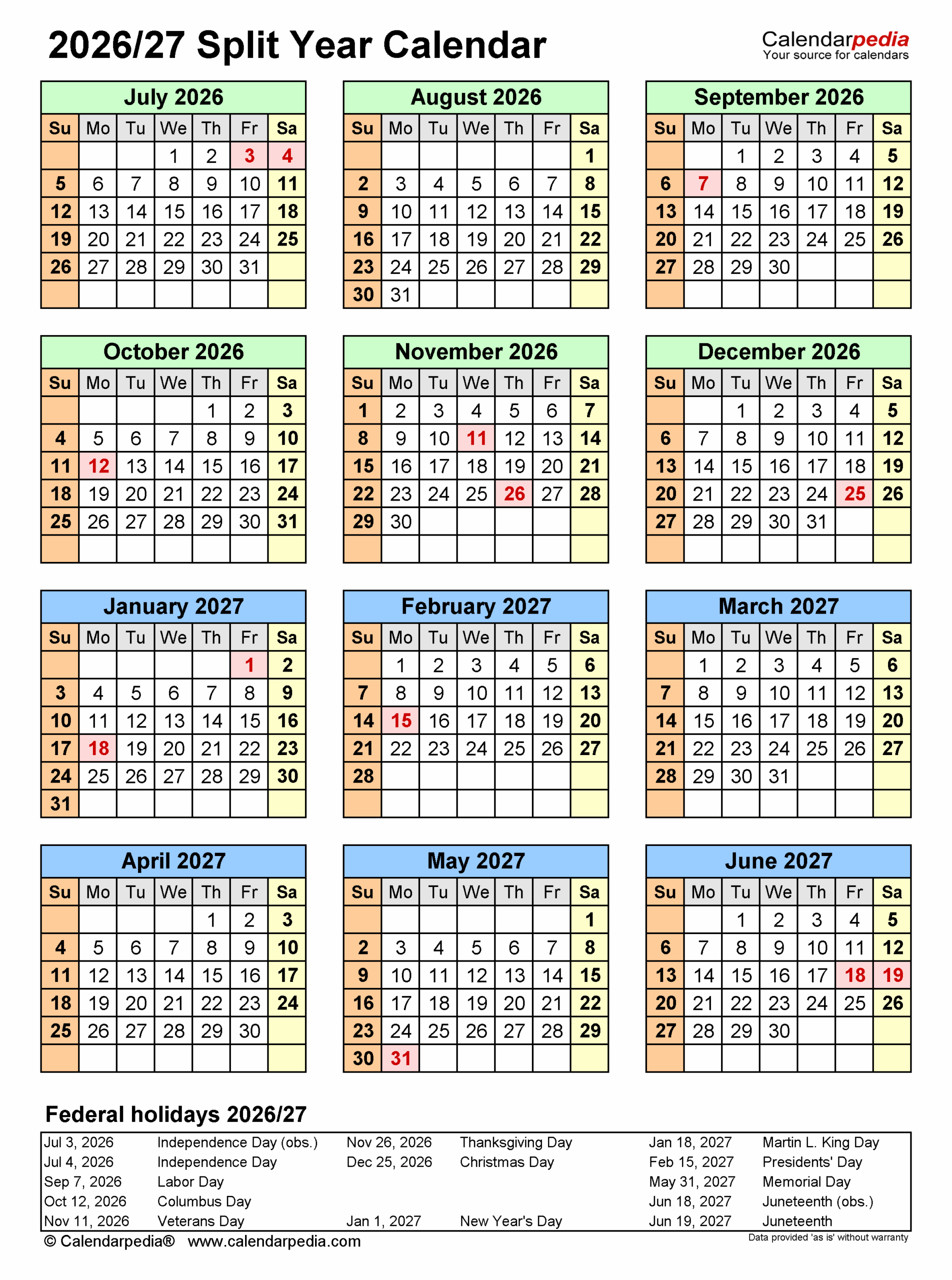 May June And July 2026 Calendar