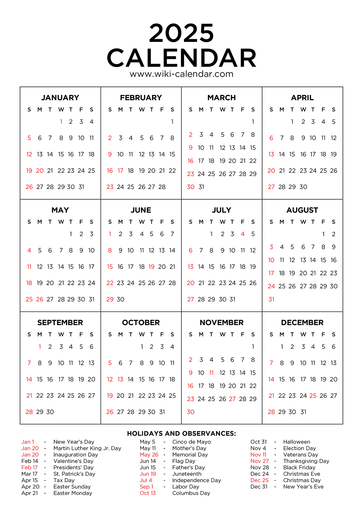 Editable December 2025 Calendar