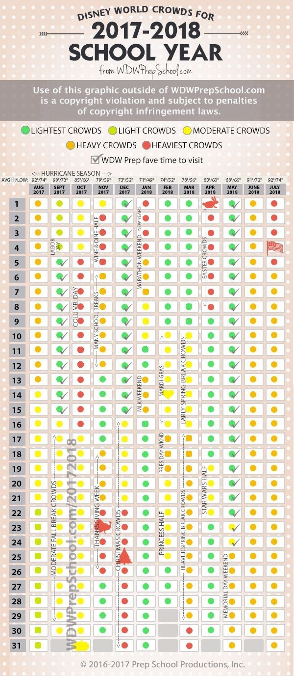 Disney Crowd Calendar March 2026