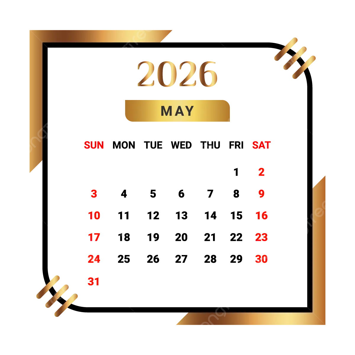 May 2026 Calendar Background