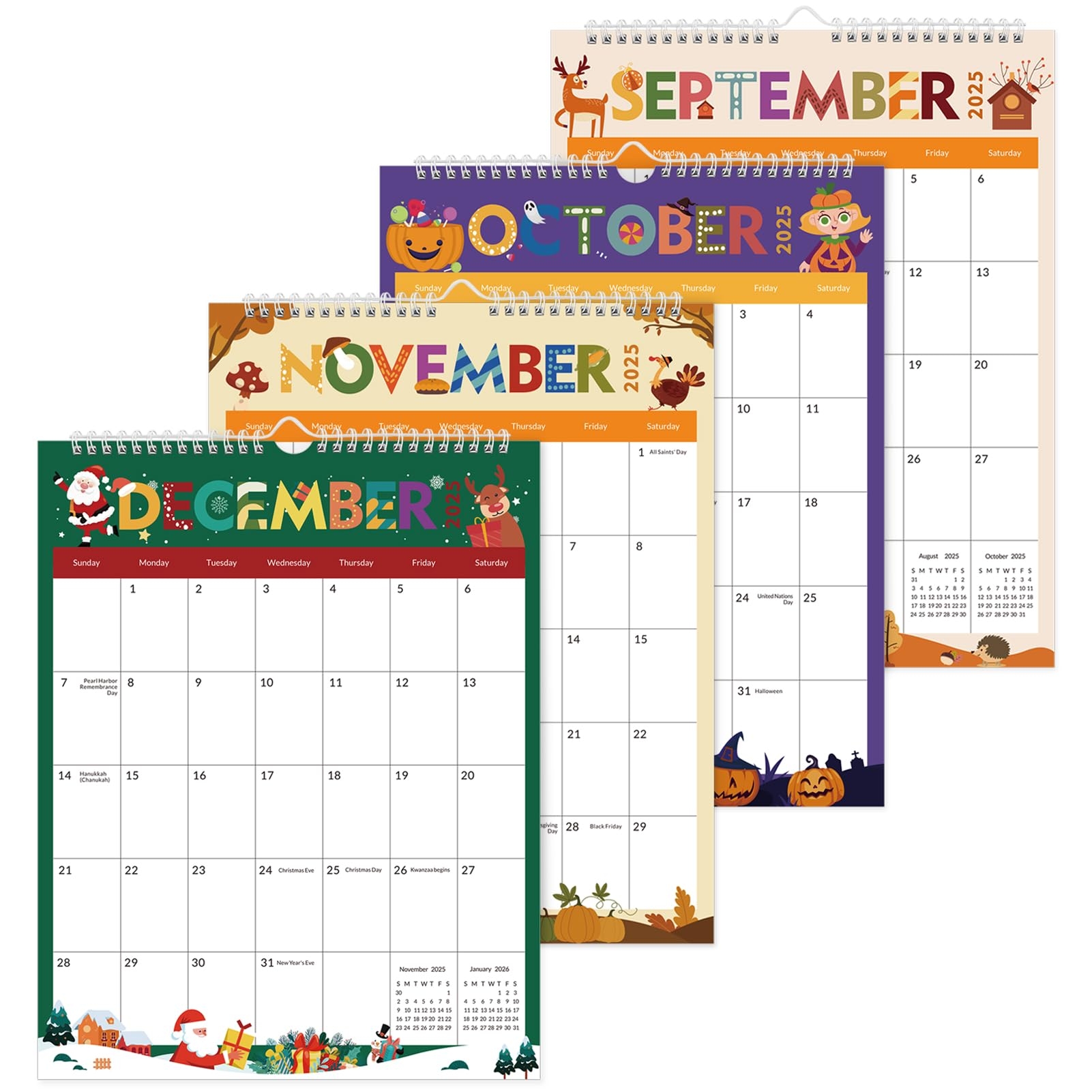 Amazon KONVINIT Wall Calendar 2025 2026 26 Monthly Large Calendar 2025 2026 11 X 14 Runs From November 2024 Until December 2026 2025 Wall Calendar For Home School And Office Supplies Office Products