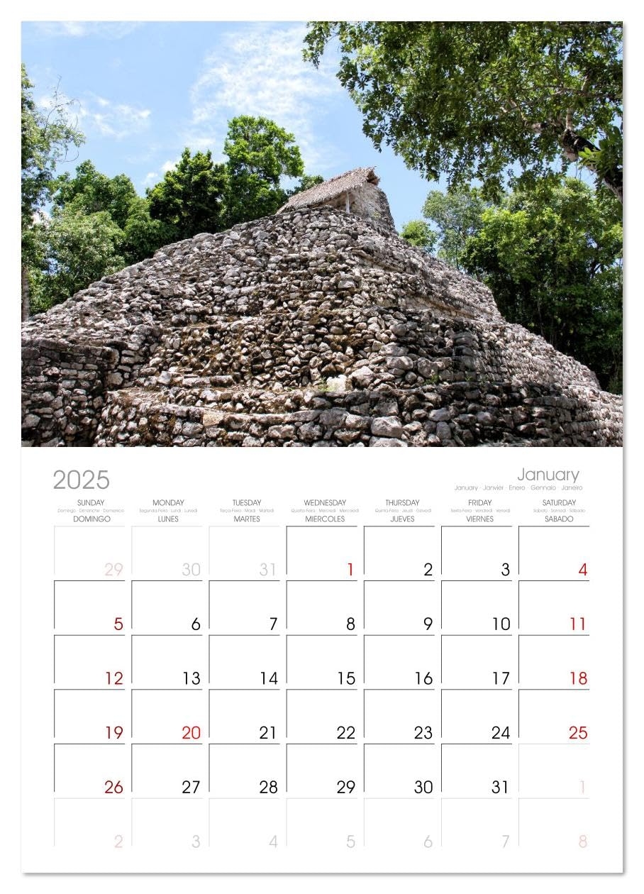 Amazon The Mayan Ruins Of Cob Monthly Wall Calendar 2025 16 5 X 23 4 open CALVENDO 14 Month Calendar Office Products