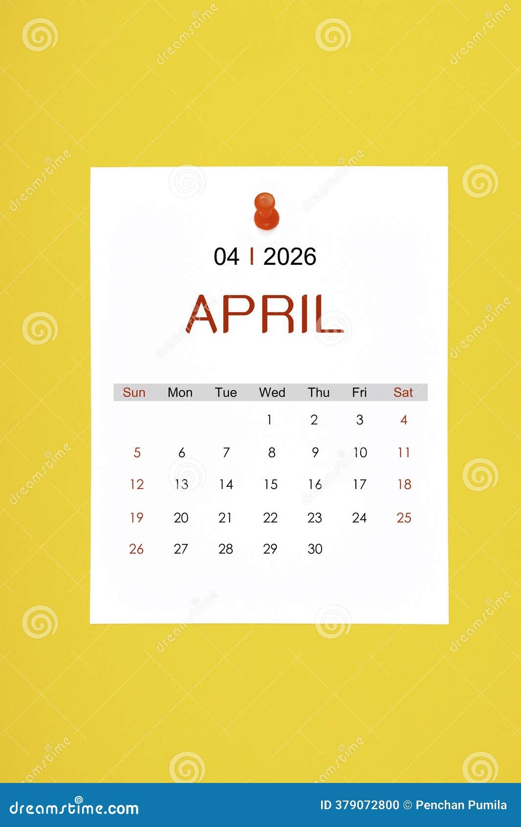 April 2026 Calendar Background