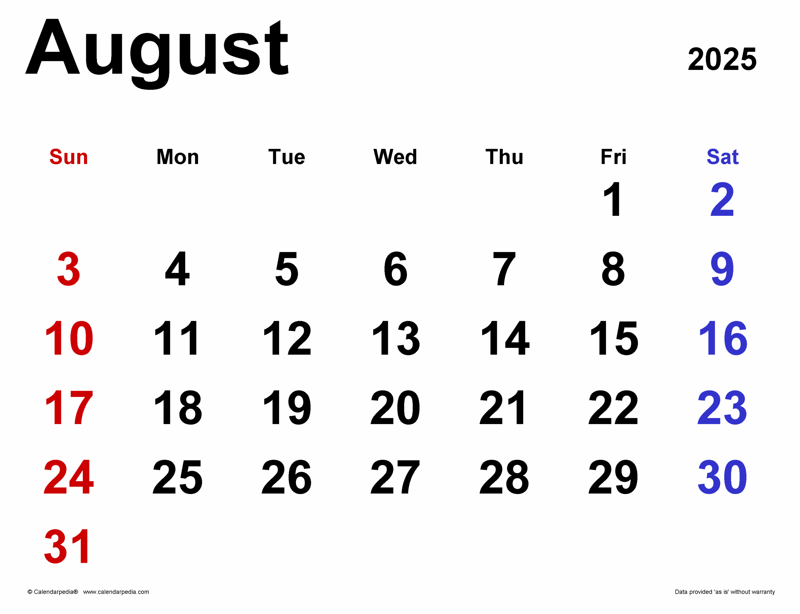 August 20 2025 Calendar