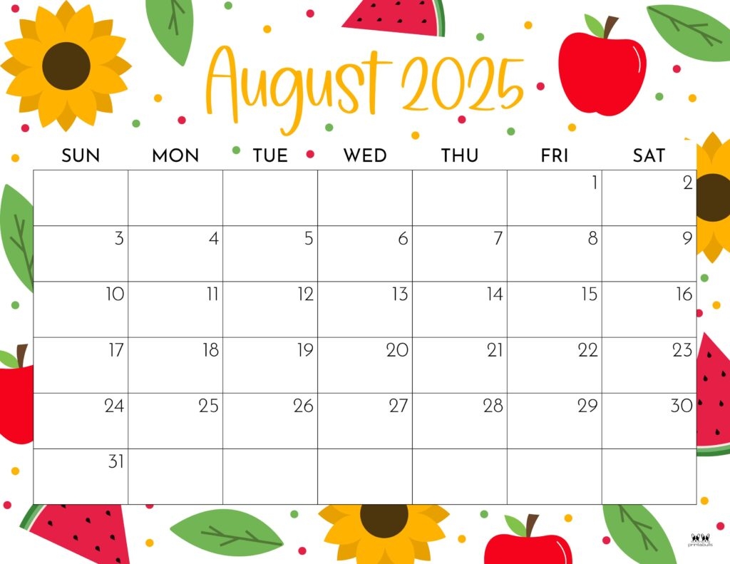Calendar August 2025