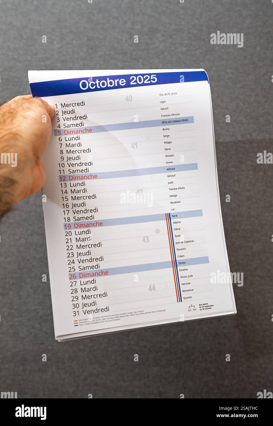 Calendar Of Saints Days Hi res Stock Photography And Images Alamy