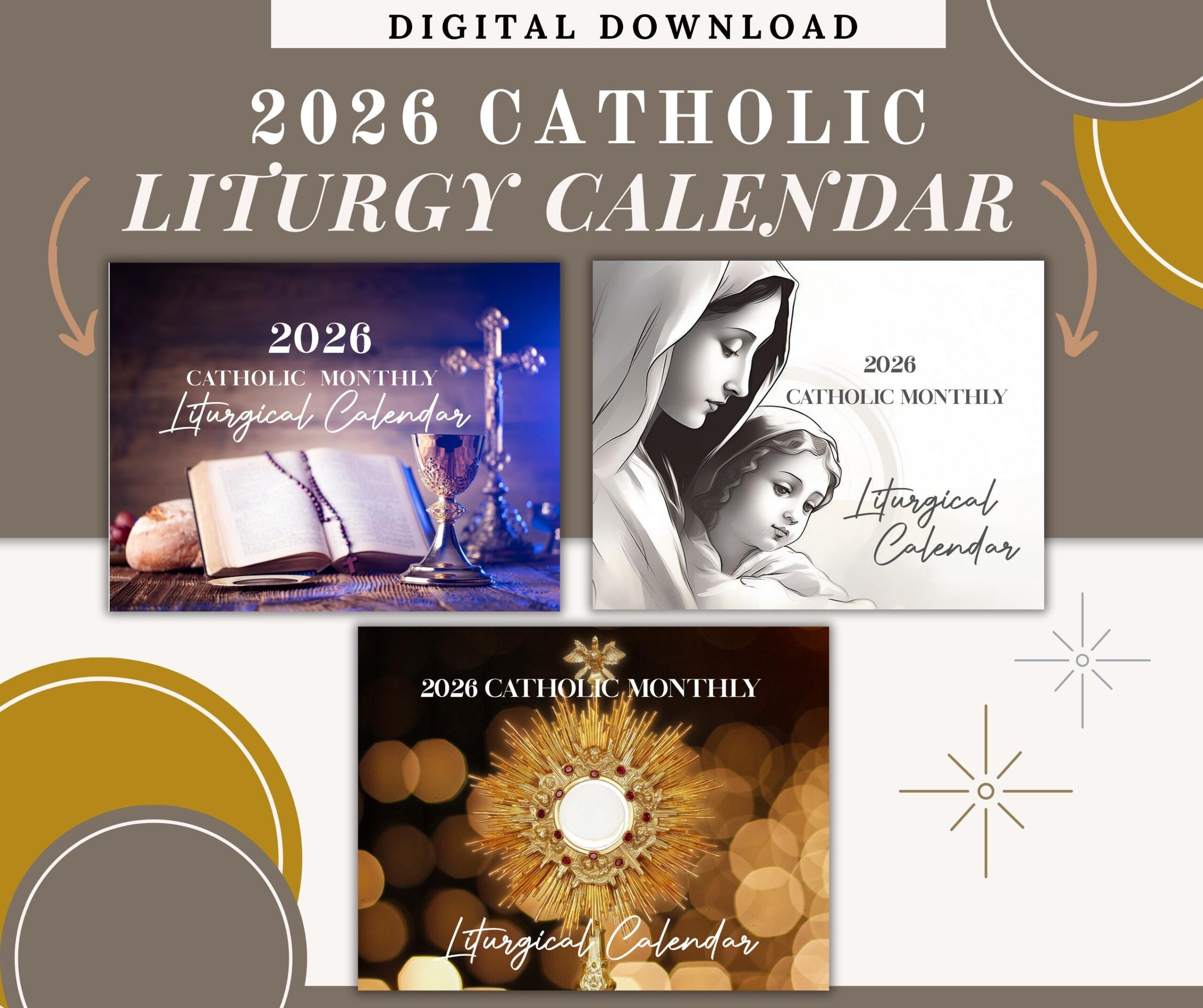 Catholic Saint Feast Day Calendar Etsy