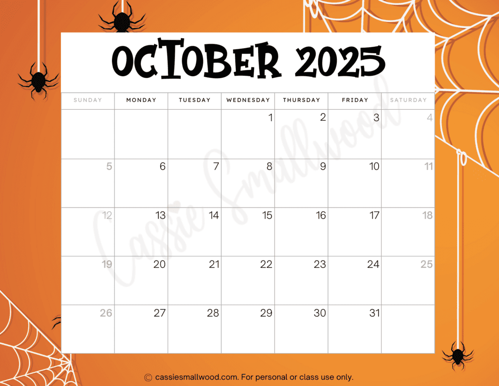 Cute 2025 Free Printable Monthly Calendars Cassie Smallwood