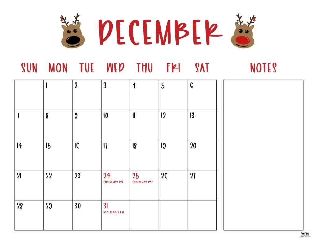 Fillable Calendar December 2025