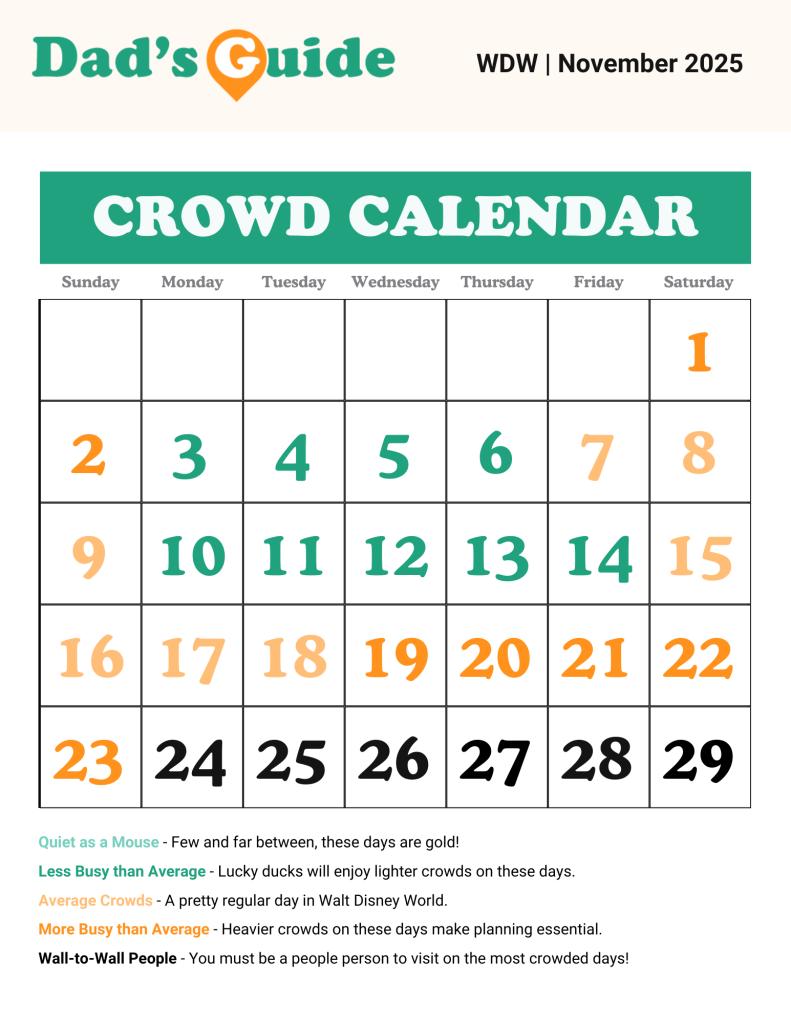 Disney World Crowd Calendars 2025 DadsGuidetoWDW