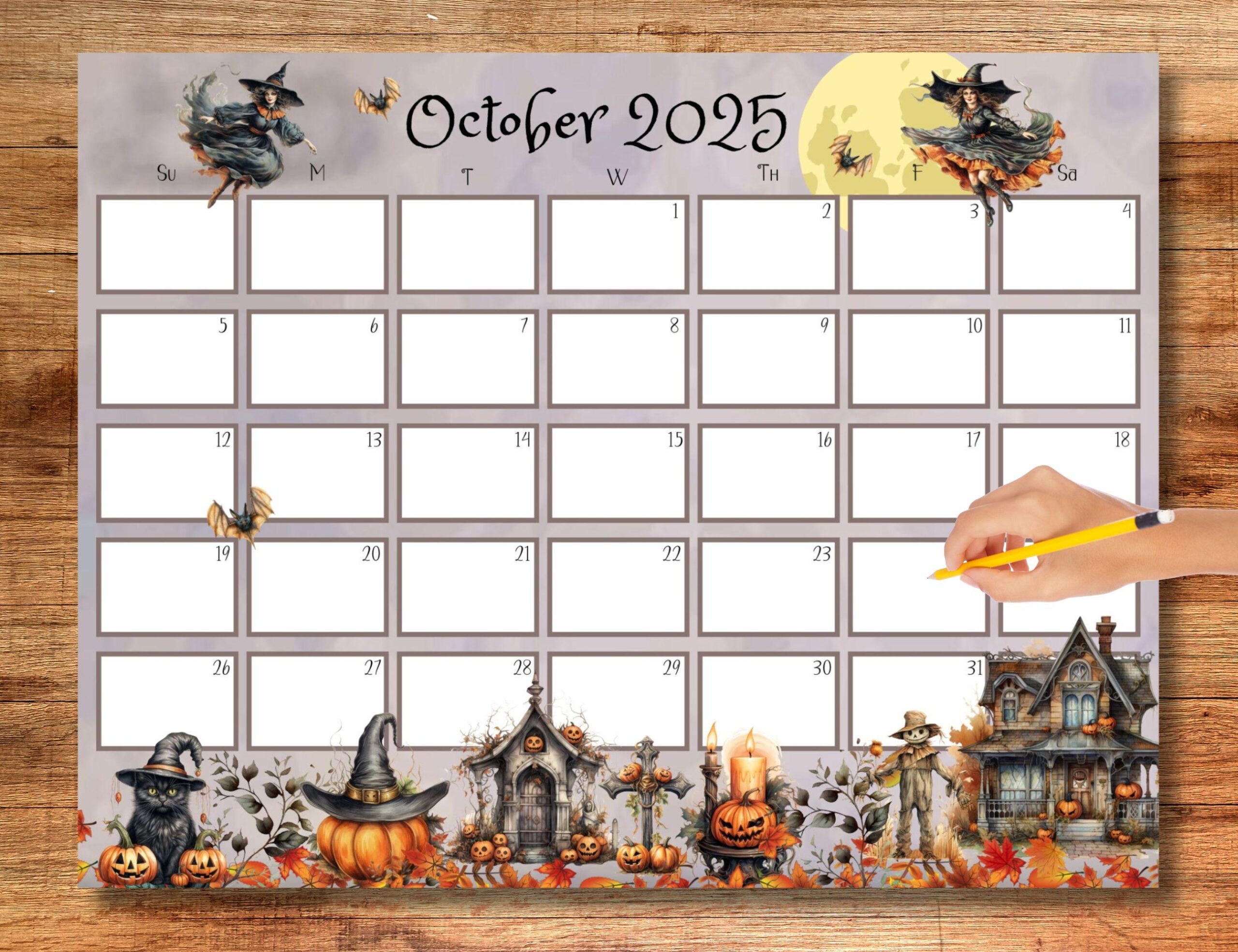 October 2025 Calendar Cute