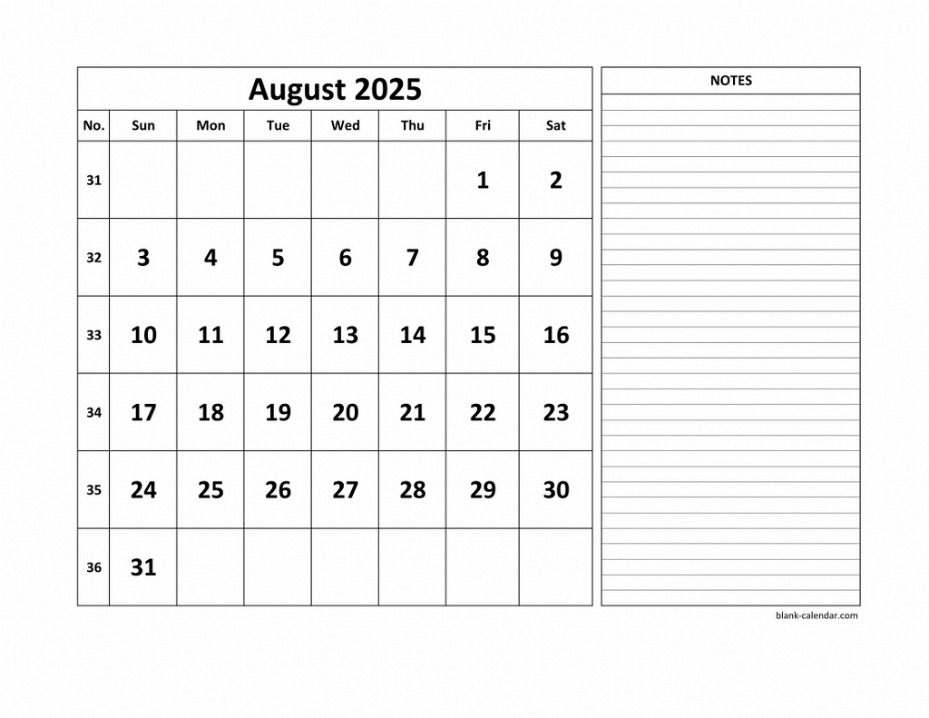 August 30 2025 Calendar