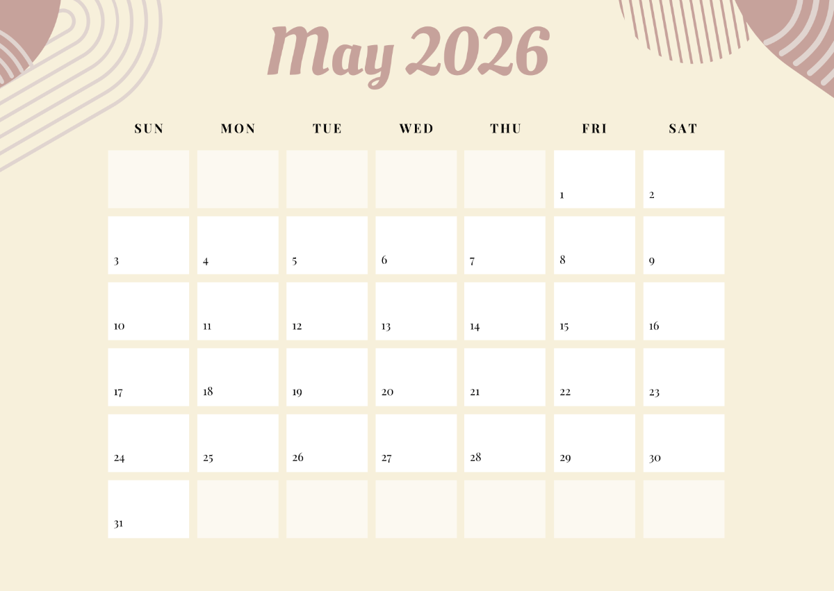 May Calendar Wallpaper 2026