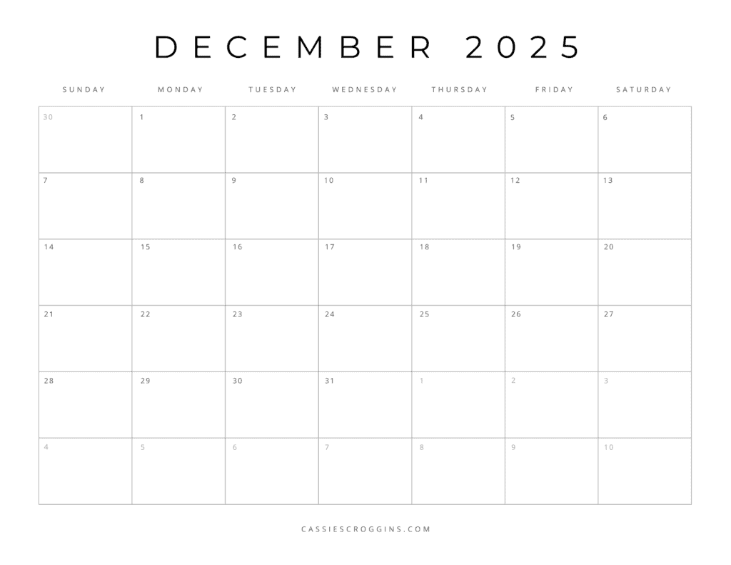 Show Me December Calendar For 2025