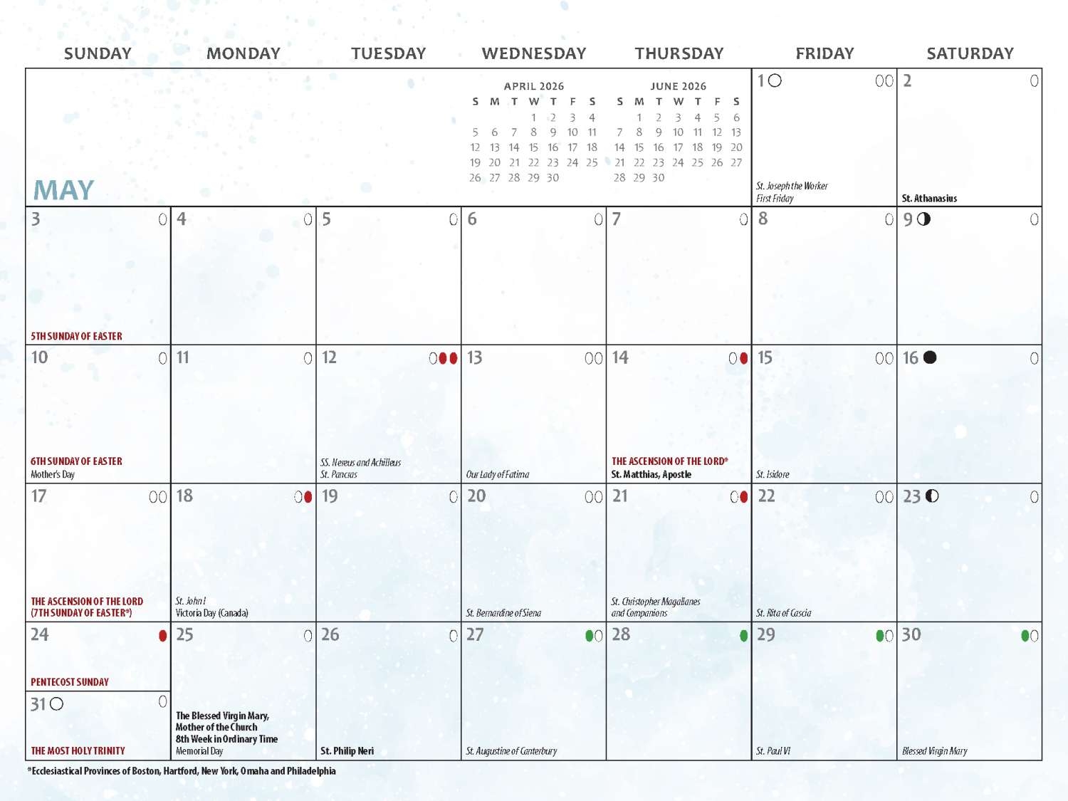 I AM Sayings Of Jesus Calendar English Blue Mound Graphics