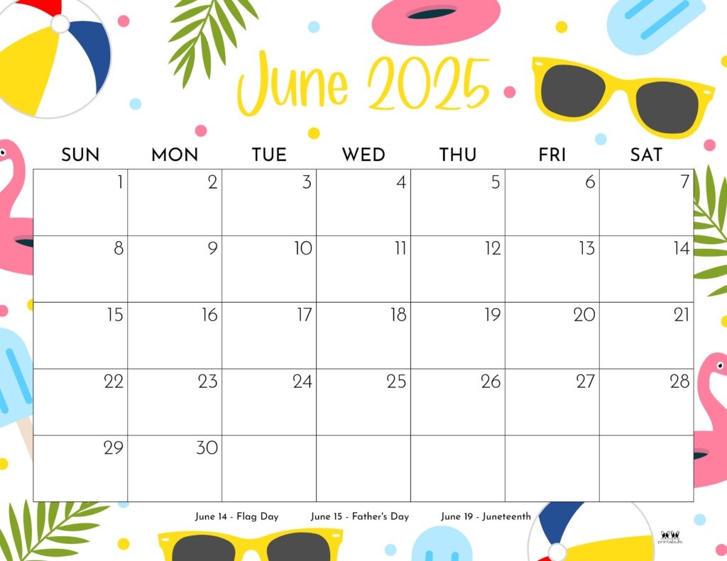 June 2025 Calendar Free