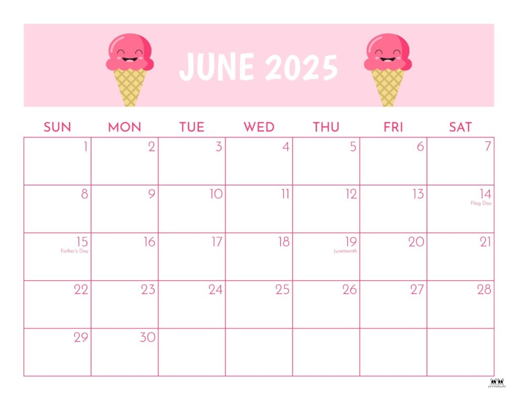 June 2025 Calendar Cute