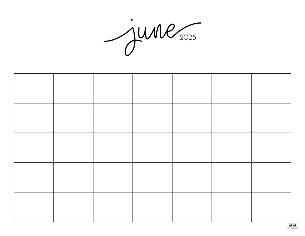 June 2025 Calendar Page