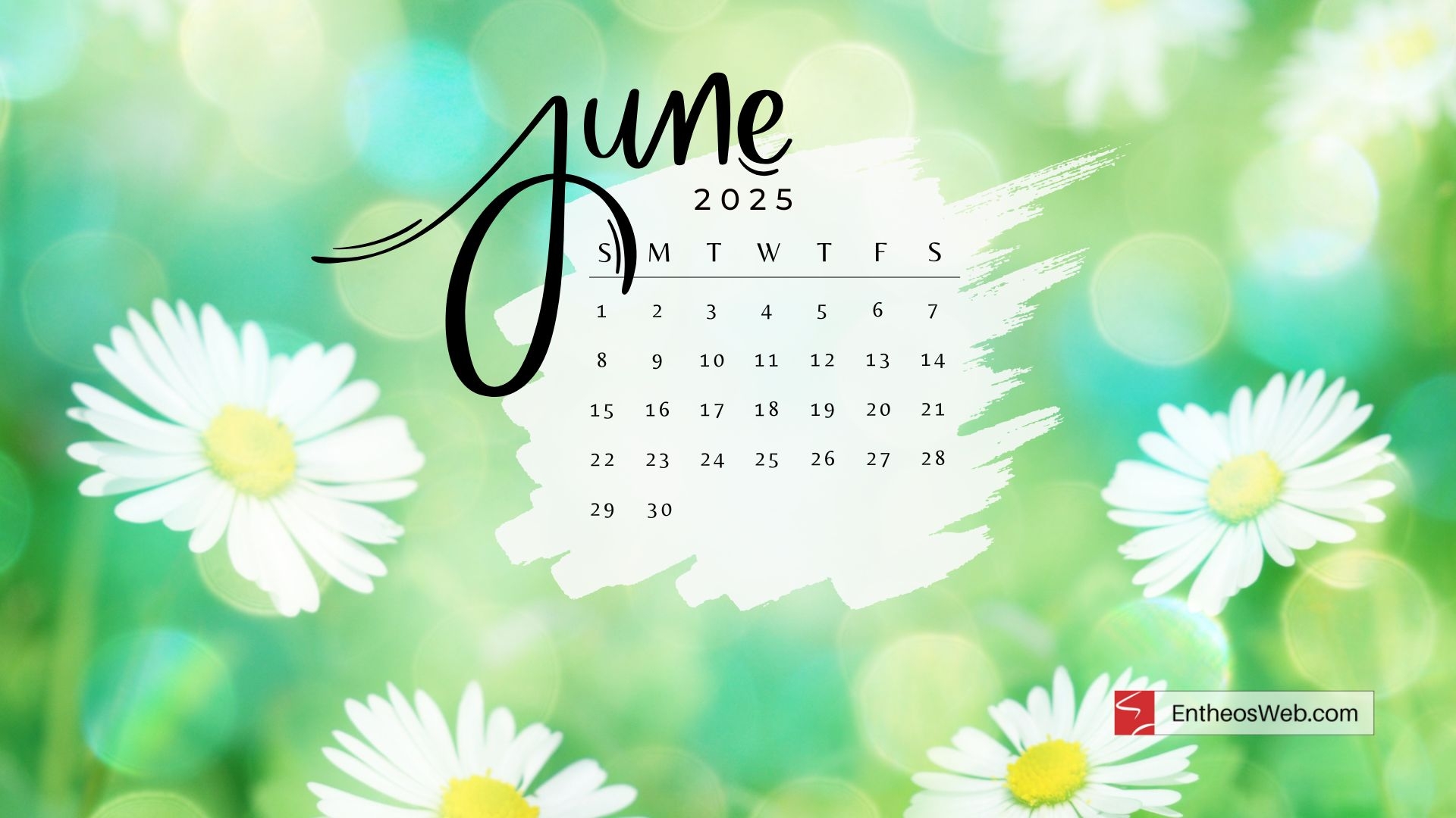 June 2025 Calendar Wallpaper