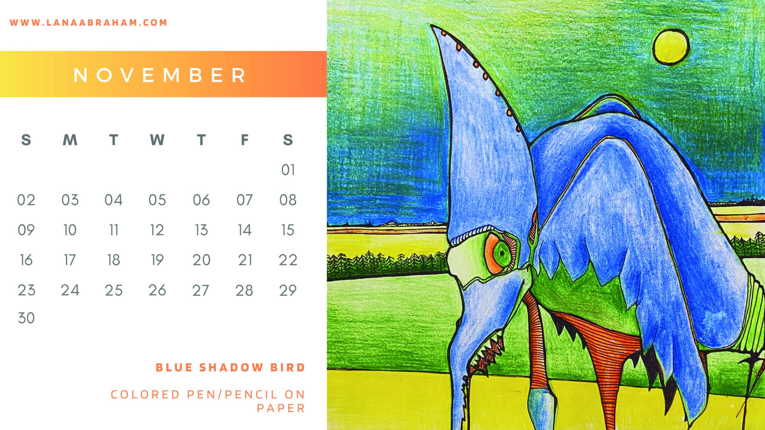 Lana Abraham Murawski 2025 LAM Art Calendar