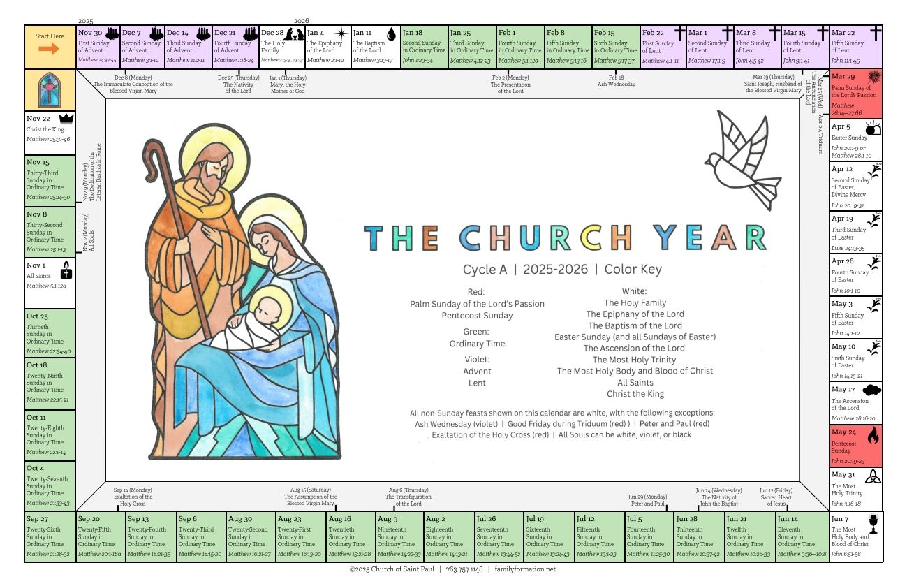 Catholic Calendar November 2025