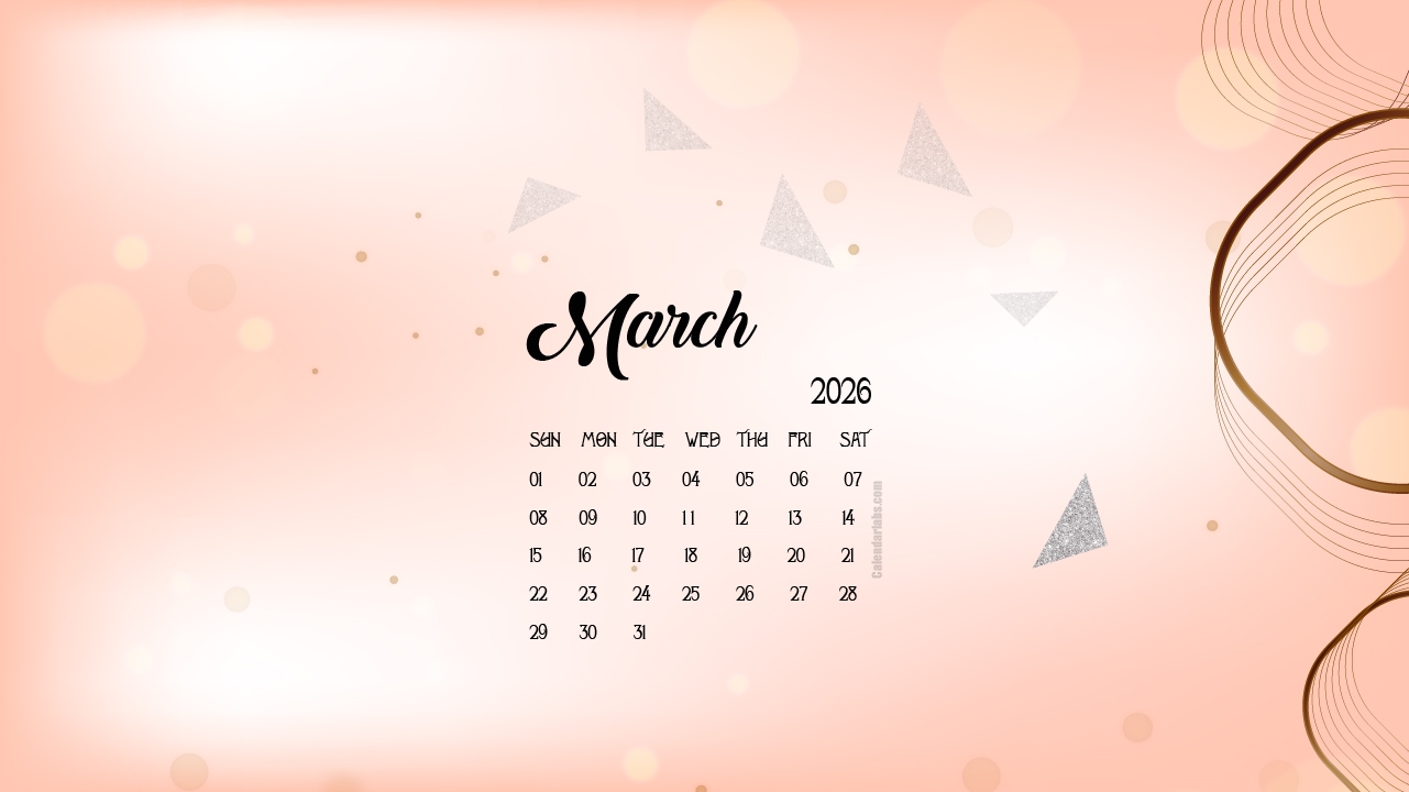 March 2026 Desktop Wallpaper Calendar CalendarLabs