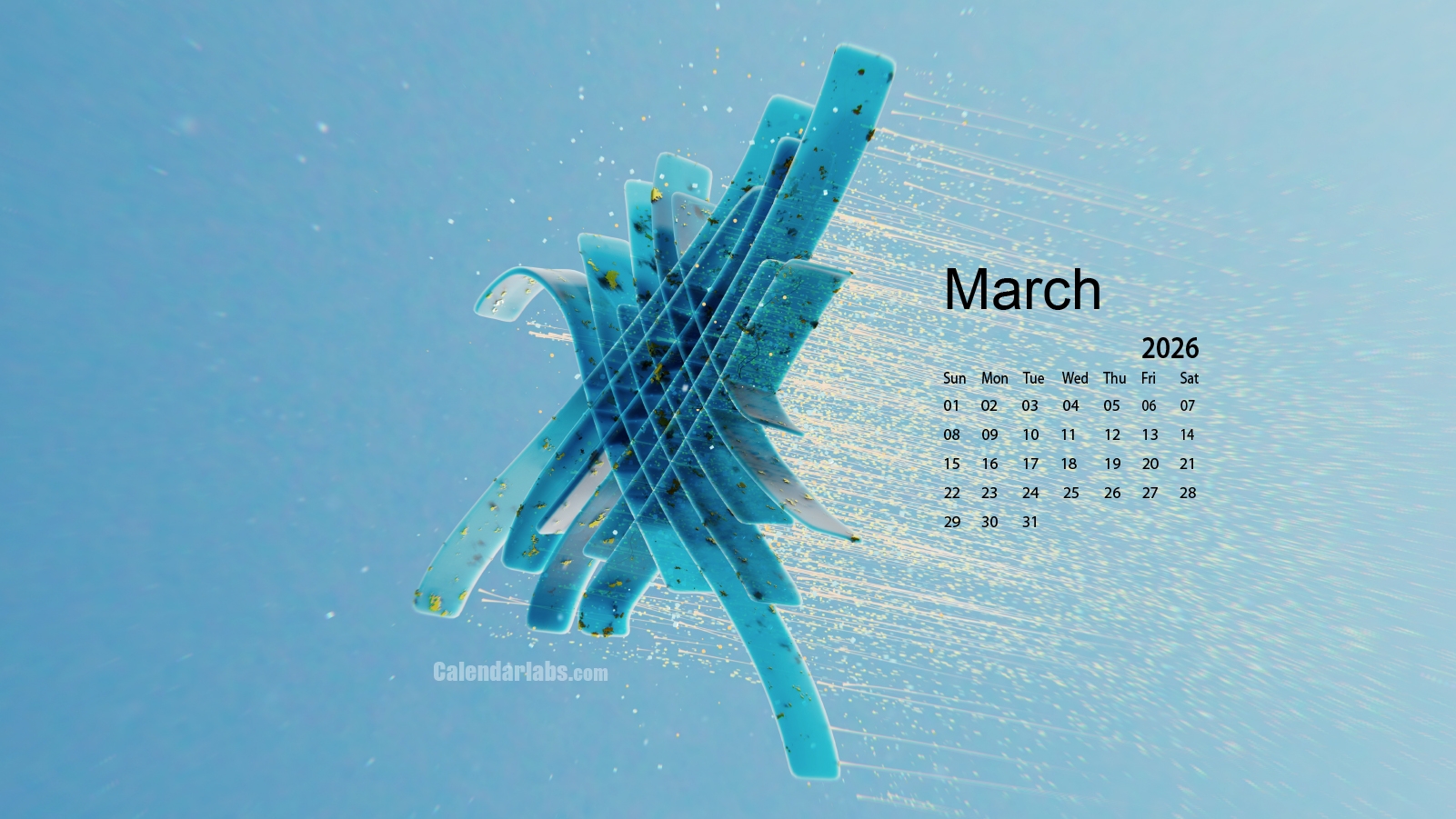 March 2026 Desktop Wallpaper Calendar CalendarLabs