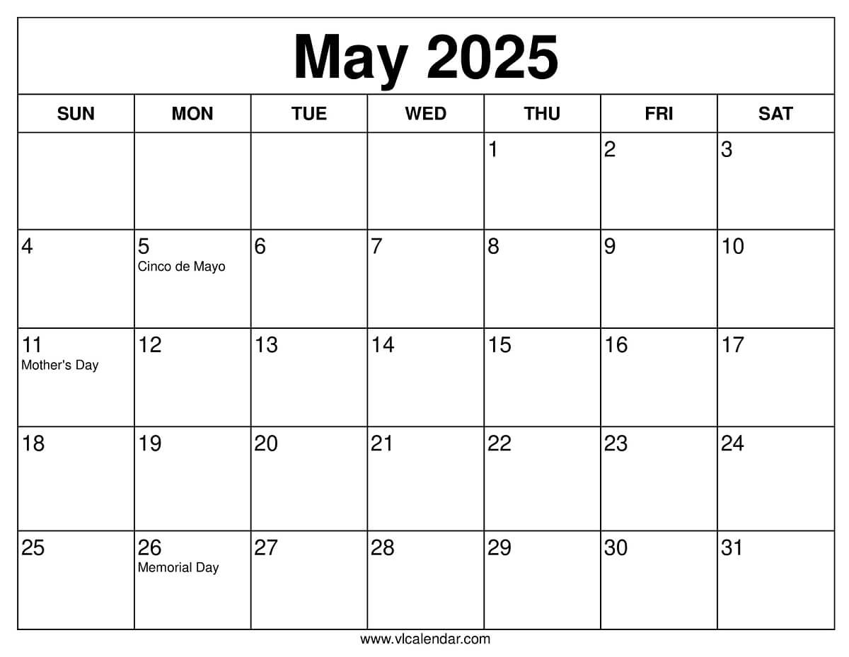 May 2025 Calendar Complete Guide Printable Templates