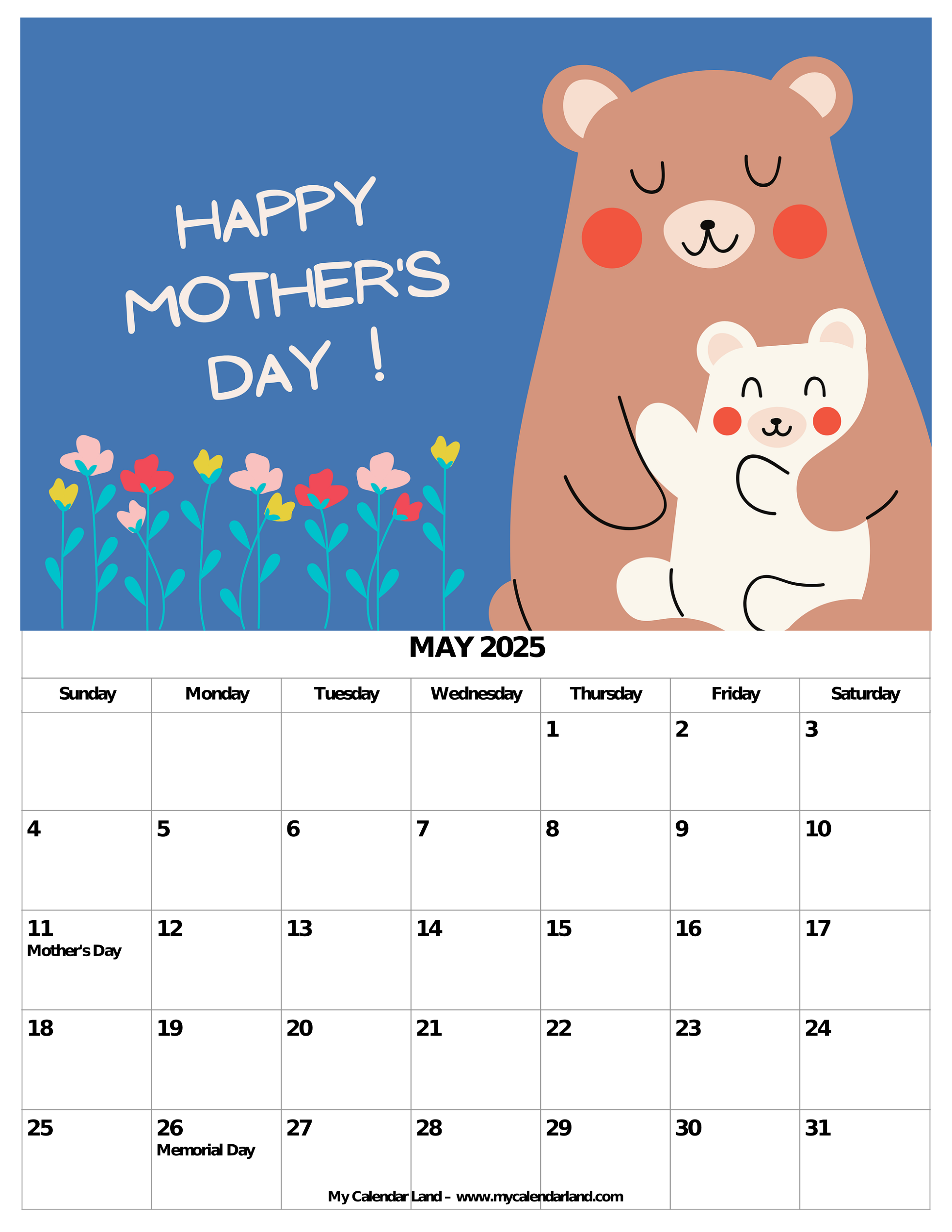 May 2025 Calendar My Calendar Land