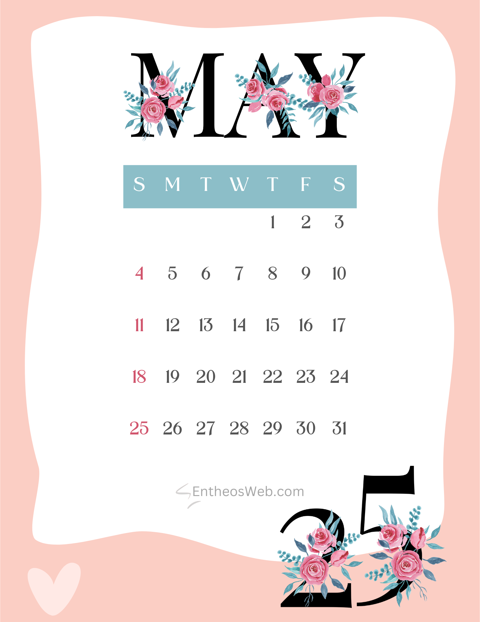 May 2025 Calendar Printables EntheosWeb