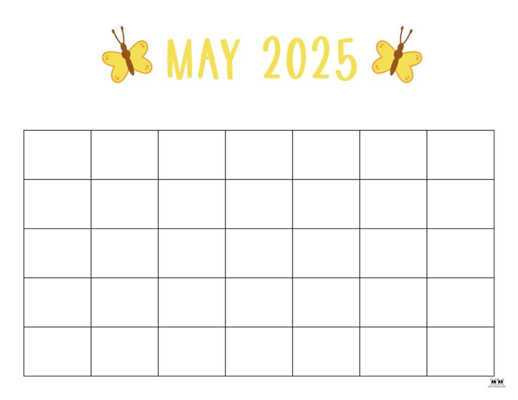 Free Editable Calendar May 2025