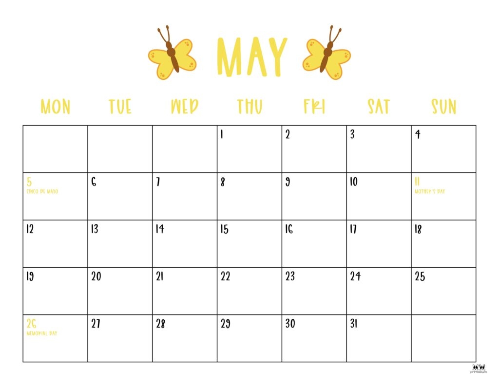 Calendar For May 2025 With Holidays