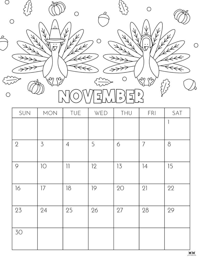November 2025 Calendar Printable