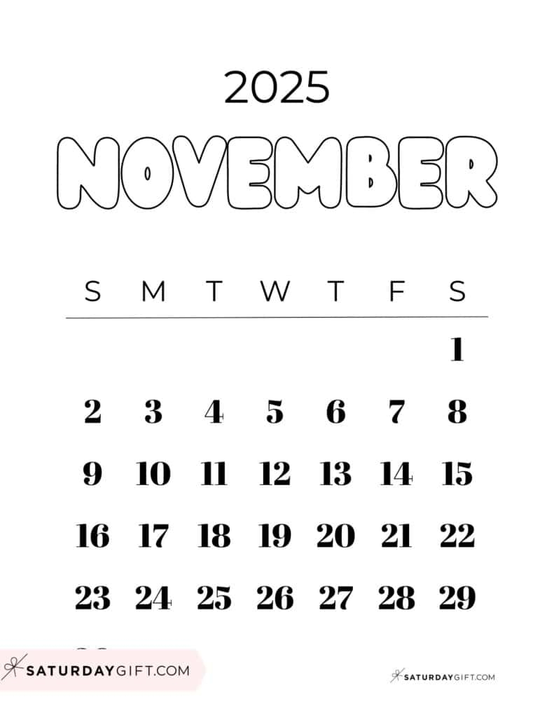 November 8 2025 Calendar