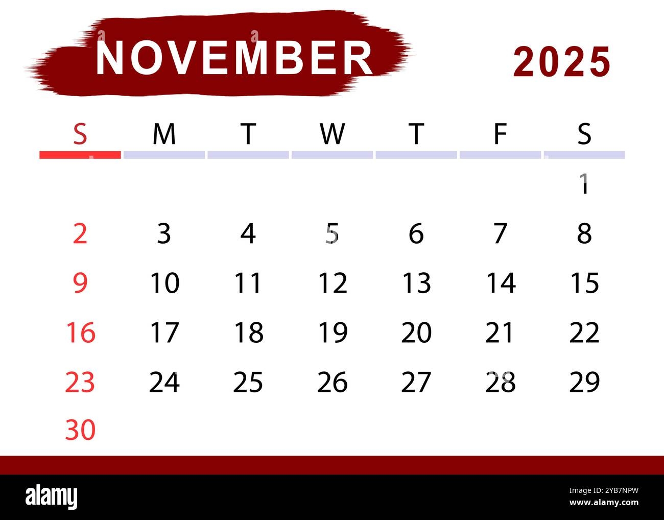 Nov Month Calendar 2025
