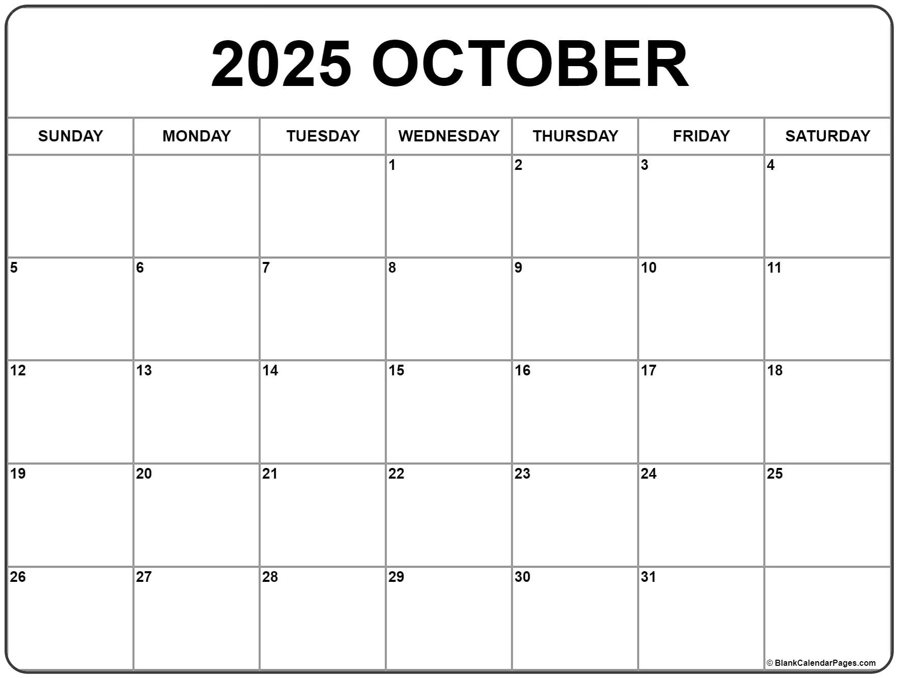 October 24 2025 Calendar