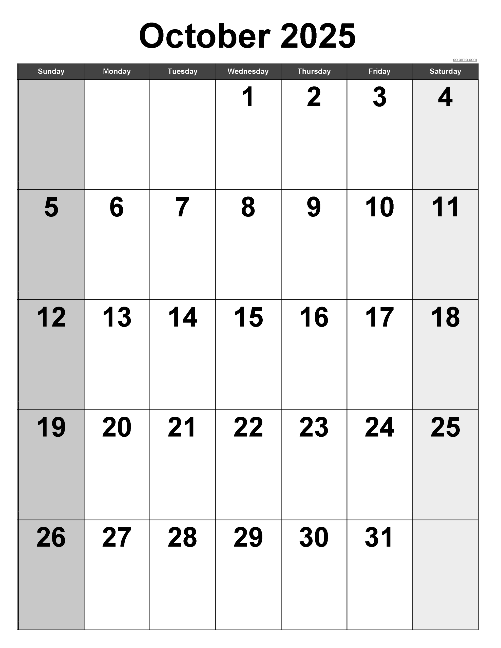 October 8 2025 Calendar