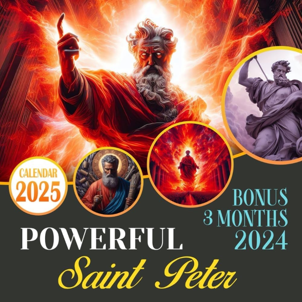 Powerful Saint Peter Calendar 2025 From October 2024 To December 2025 Including Bonus 3 Months 2024 With Photography Of Wonder Saint Peter Perfect For Organizing And Planning Johnston Huda Amazon Books