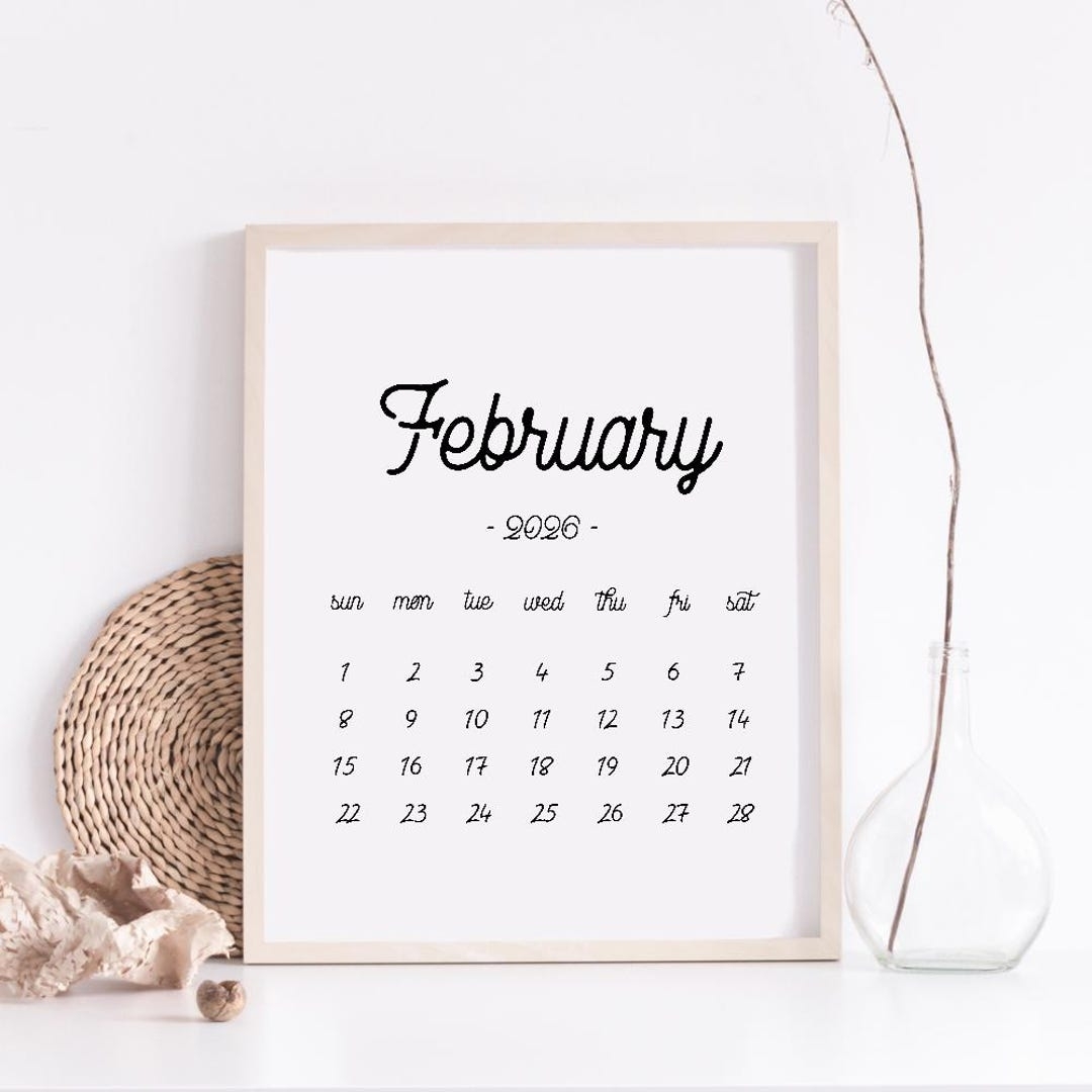 February 2026 Calendar Monday Start