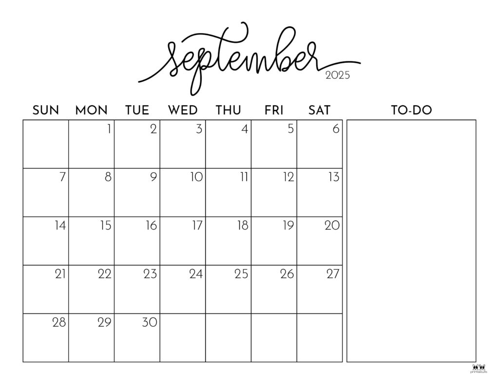 Calendar 2025 September And October