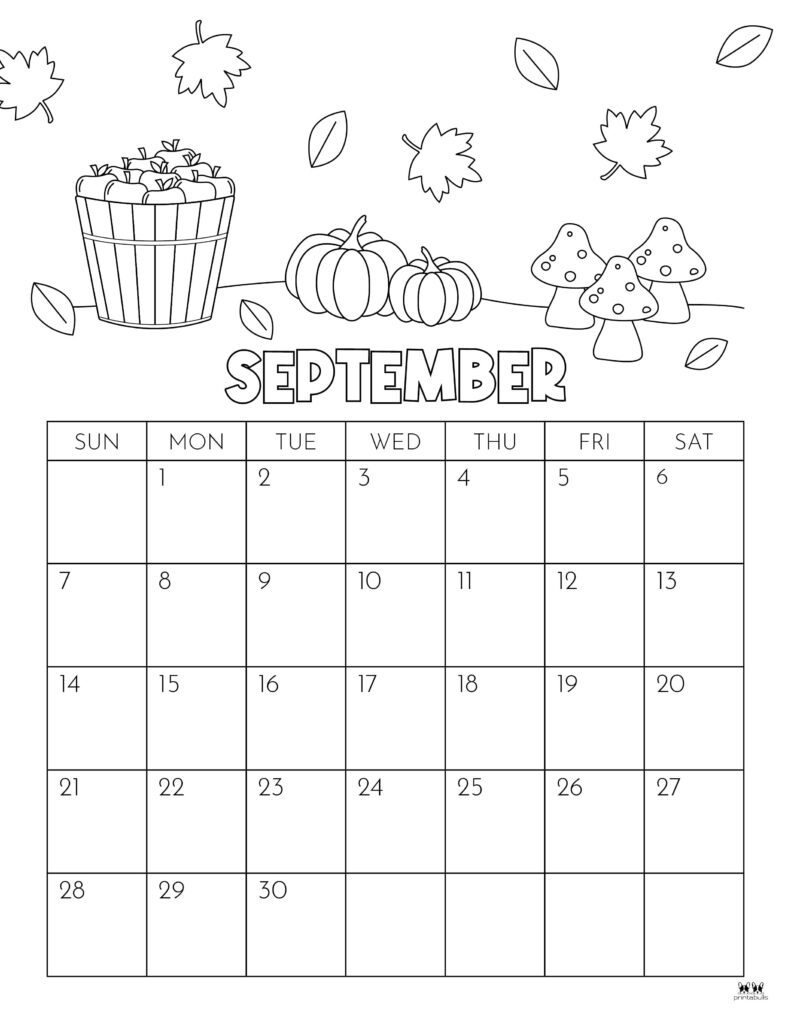 September 2025 Monthly Calendar