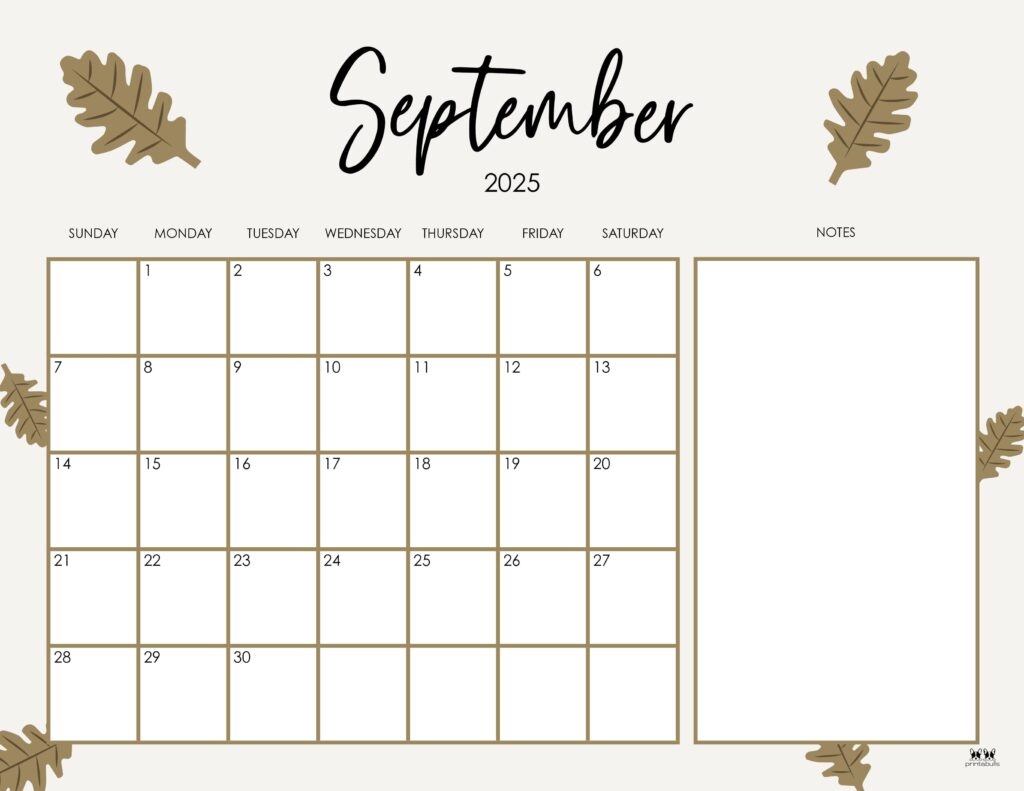 September 2025 Calendar Cute
